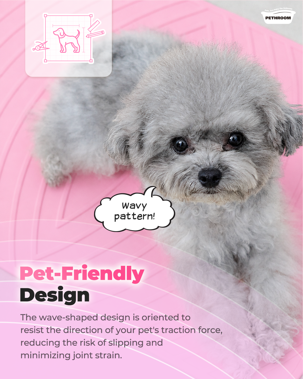 Pink Non-Slip Shower Mat