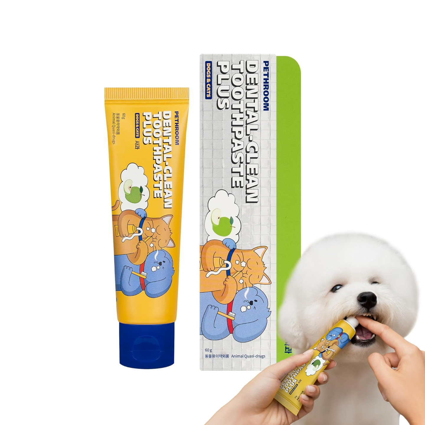 PETHROOM Pet Dental Clean Toothpaste for Dogs & Cats (Apple Flavor)