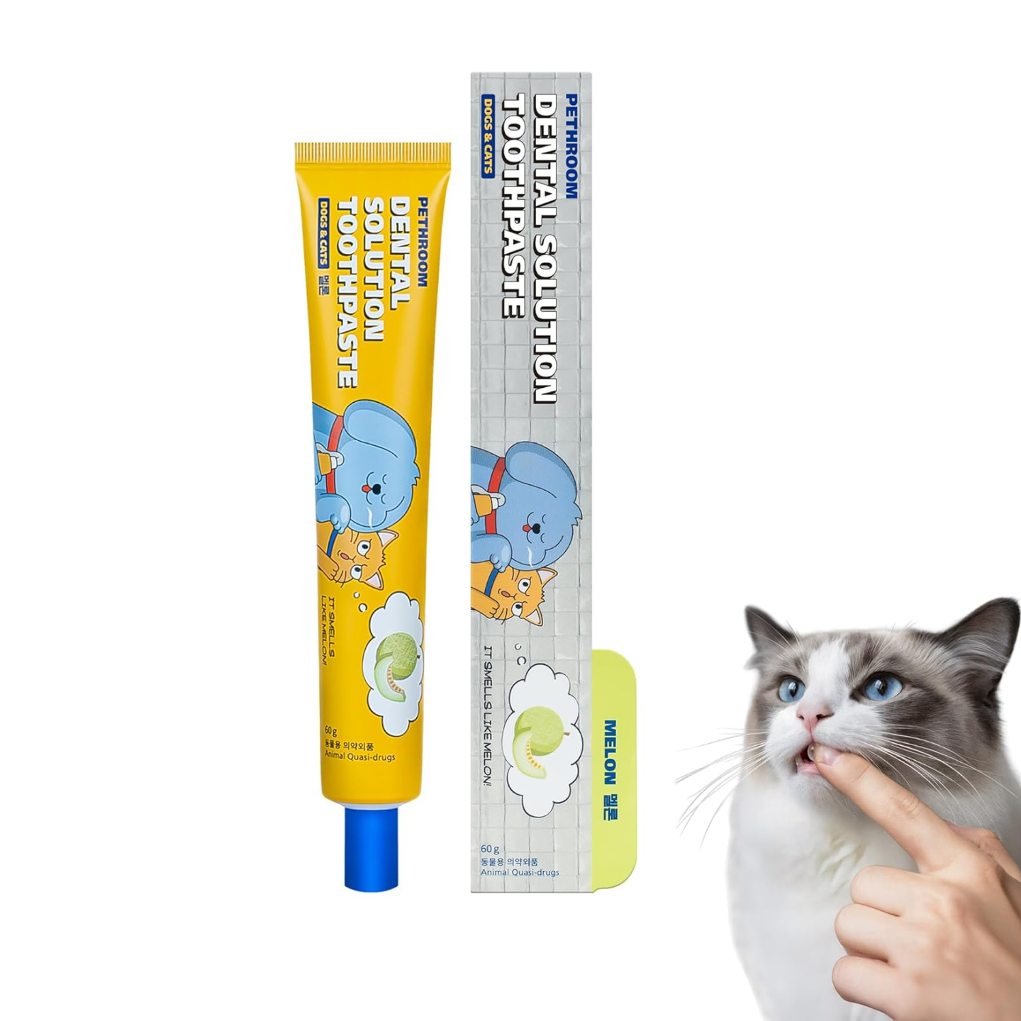 PETHROOM Pet Dental Toothpaste for Dogs & Cats (Melon)