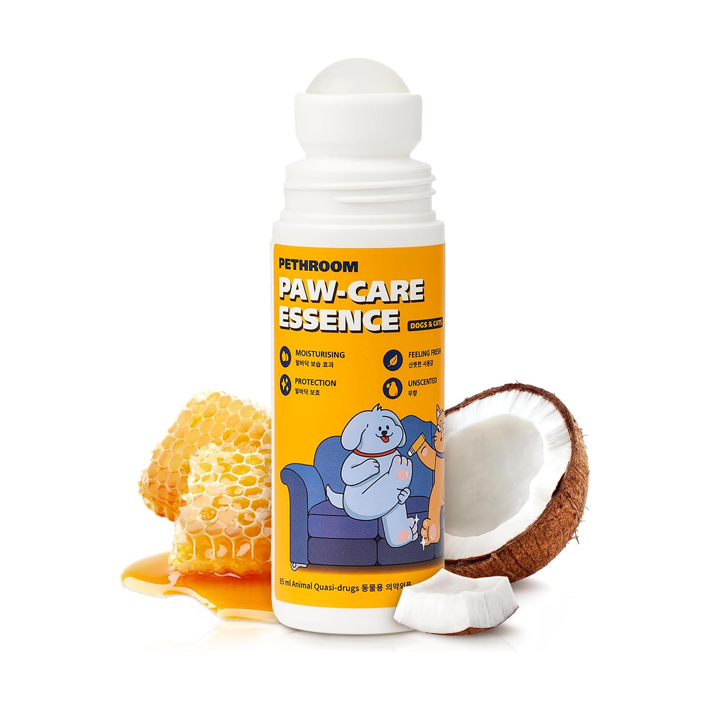 PETHROOM Roll-on Paw Balm for Cats & Dogs